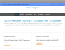 Tablet Screenshot of fortuneenterprises.in